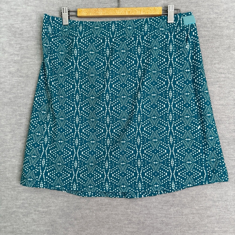 Ripskirt Hawaii Skirt Women's Large Teal Green Playa Ocean Print Wrap Beach L